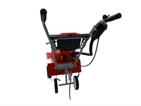 Mini motoculteur manuel UM 48F rouge et gris avec emballage en mousse – Machine de jardinage