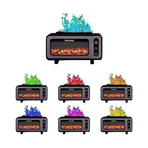 2024 New Promotion Fireplace Aroma Diffuser Air <b>Humidifier</b> USB Flame Aroma Diffuser with Logo - Product Image 4
