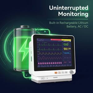 Sistema di Monitoraggio Veterinario CONTEC MS12VET per Cliniche, Monitor per Segni Vitali e Pressione <span class=keywords><strong>Sanguigna</strong></span> con Schermo da 12 Pollici - Product Image 3