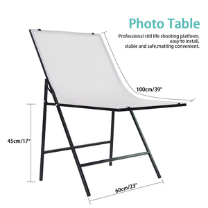 Attrezzatura Fotografica con <span class=keywords><strong>Tavolo</strong></span> da <span class=keywords><strong>Still</strong></span> <span class=keywords><strong>Life</strong></span> 60x100cm e Set di 3 Softbox <span class=keywords><strong>per</strong></span> Studio Fotografico - Product Image 5