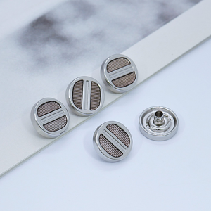 <span class=keywords><strong>Boutons</strong></span>-pression argentés en gros pour vêtements, vestes et pantalons - Product Image 5