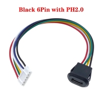 3A Hochstrom-Schnell lade buchse Port USB-C Ladegerät Stecker Buchse 6pin USB Typ C Stecker Typ C Mit Kartens chnalle Buchse