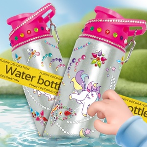 Decora la tua bottiglia d'acqua Thermos isolata in acciaio inossidabile con adesivi per gemme per bambini <span class=keywords><strong>regali</strong></span> per bambini di 6-12 anni - Product Image 2