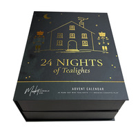 Individuelles Kunstwerk 24-Tage-Schokoladen-Adventskalender Geschenkbox mit UV-Beschichtung und Glanzlaminierung