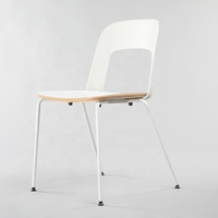 Ensemble de table et de chaises rondes pour salle à manger, style contemporain moderne en acier, pour appartement/villa, 4 personnes