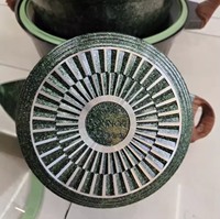 Set Peralatan Dapur 15 Buah Motif Berbintik yang Indah, Panci Sup 20-32CM, Panci Dangkal 28CM dengan Lapisan Keramik, Peralatan Dapur yang Menawan