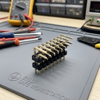 Connecteur mâle Soulin en laiton, pas de 2,54 mm, double rangée 2*8, type vertical SMD, hauteur 2,0H pour cartes PCB
