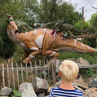 Büyük dinozor modeli gerçekçi animatronic dino tema parkı modeli