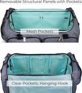 Échantillon Gratuit : Sac de Voyage Pliable à Roulettes 28 Pouces avec Porte-Vêtements Intégré, Sac de Danse et Sac de Sport à Roulettes - Product Image 5