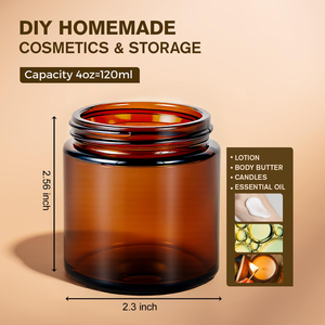 ขวดแก้วและโหลแก้ว โหลแก้วมีฝาปิด ขวดแก้วใสสำหรับเครื่องสำอาง - Product Image 2