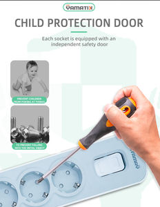 Multiprise NOVA série 2026, nouvelle conception, 16A 4000W, interrupteur de protection contre les surcharges, protection contre les surtensions, coque de prévention des incendies pour la maison et le bureau - Product Image 3