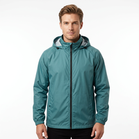 Veste softshell imperméable et coupe-vent à capuche pour homme Reema Technologies Miku40, fermeture éclair, légère et fine, pour la course à pied, la randonnée et le cyclisme