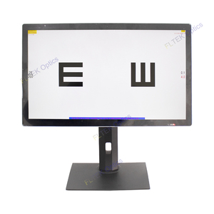 Shanghai Fltek MVC-215 LCD Visual Acuity Chart for Optometry 21.5 Inch Metal <b>Back</b> Panel, <b>Brushed</b> Aluminum Bezel, Glass Front MVC - Product Image 3