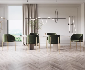 Mesa de comedor y sillas de lujo ligero de acero inoxidable <span class=keywords><strong>italiano</strong></span> Hotel restaurante café mesas y sillas para restaurante - Product Image 5