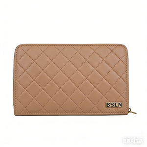 Portafoglio lungo Bi-fold con logo personalizzato e fodera in poliestere con logo personalizzato e chiusura a cerniera, adatto per l'acquisto all'ingrosso come regali - Product Image 1