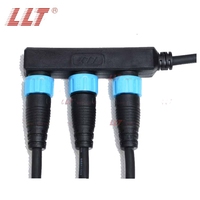 Boîte de jonction LLT Presse-étoupe électrique 2 broches Câble 1 sortie 3 ports Splitter étanche 2 3 4 5 6 Port Connector