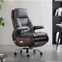 Fauteuil de Bureau de Direction Pivotant Luxe Moderne 2025 Nouveau Design, Inclinable Manuel/Électrique, en Cuir Synthétique pour Usage Domestique