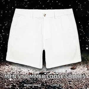 Shorts d'été neufs pour hommes, tissés, imperméables, unis, amples, pour le travail, avec taille élastique mi-haute, pour le sport, la course et les loisirs - Product Image 2