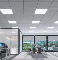 Lampu Panel LED 2x4 36W 48W Terpasang di Langit-langit Datar 4000K 6000K Pencahayaan Kantor Komersial