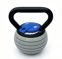 Kettlebell réglable en fer de 18 kg (40 lb) – Ensemble de poids à changement rapide pour entraînement de force à domicile et musculation