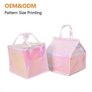 Sac isotherme jetable en aluminium avec logo personnalisé pour boissons et livraison de nourriture, sac à déjeuner thermique isolé - Product Image 1