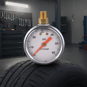 Manómetro de Presión de Neumáticos de Acero Inoxidable de 50 mm con Líquido y Esfera Luminosa para Automóviles - Product Image 2