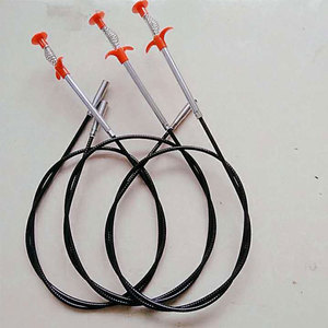 Desatascador de Tuberías con Alambre de Acero y Resorte Suave, Herramienta de Limpieza para Inodoros, Palo de Limpieza, <span class=keywords><strong>Agarrador</strong></span> Doméstico - Product Image 1