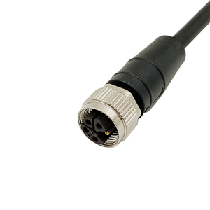 M12 5p母L码打开，M12 L码5针电缆，M12 5针电缆，M12 5针L码电缆 - Product Image 1