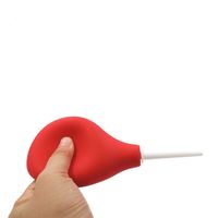 89ml lavement en forme de poire douche rectale système de nettoyage anal anus colon lavement nettoyage anal Gel de silicone boule bleue, seringue vagin