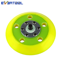 EVERTOOL Disque de polissage en uréthane moulé de 125 mm, souple, auto-agrippant, avec support pour ponçage agressif ou travaux de finition
