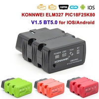 Escáner de coche KONNWEI KW902 OBD2 Bluetooth 5,2 ELM OBDii EOBD CAN lector de código de error con Chip 25K80