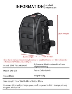 Borsa multifunzione per moto per serbatoio impermeabile per Motocross da sella posteriore borsa per moto di grande capacità Anti-collisione - Product Image 2