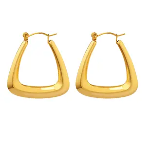 Wholesale waterproof 18k trending design bisuteria china por mayor gold plated stainless steel jewelry piercing earing