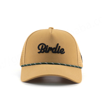 Casquette de golf unisexe en maille respirante, imperméable, en tissu Dobby Oxford Poplin, avec patch logo léopard, réglable, pour le baseball et la randonnée, couleur or cuivre