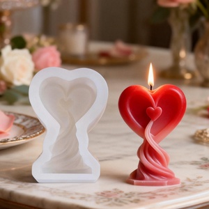 Moule à bougie en forme de rose pour la Saint-Valentin, style couple, pour bougies d'aromathérapie, outils de pâtisserie transfrontaliers, décoration artisanale - Product Image 3