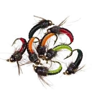 Cabeza de cuentas de latón n. ° 12, ninfa, Scud, <span class=keywords><strong>gusano</strong></span> de mosca para trucha, pesca, Mosca, señuelo de pesca - Product Image 1