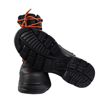 Bottes en cuir anti-incendie antidérapantes en cuir de vachette 100% à isolation thermique OEM pour les conditions structurelles et de feu de forêt