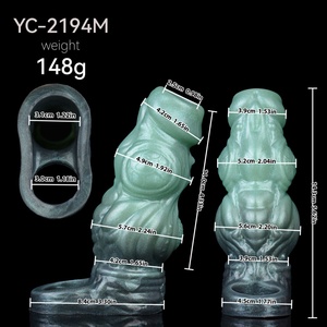 Funda para Pene YC-2502 Monster con Anillo, Extensor de Pene de Silicona Elástica Reutilizable para Mejorar el Rendimiento Masculino - Product Image 3