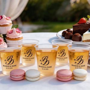 Vasos de Plástico PP Esmerilado de 12 oz con Logotipo Personalizado, Libres de BPA, Reutilizables para Bodas, Fiestas y Eventos - Product Image 2