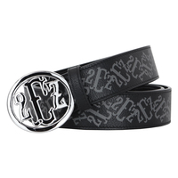 Ceinture en cuir PU imprimée en gros, motif personnalisé, ceinture de taille tendance, accessoires pour femmes, fournisseur de ceintures en PU imprimées en soie