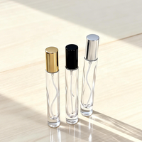 Flacon de parfum vide carré en verre dégradé noir personnalisé de 3 ml, 5 ml, 8 ml, 10 ml, 15 ml pour cosmétiques, avec pulvérisateur et couvercle en plastique