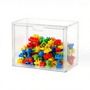 Caja de almacenamiento magnética de plástico transparente a prueba de polvo | Estuche de ahorro de espacio para Lego, modelos <span class=keywords><strong>Gundam</strong></span> y exhibición de zapatos - Product Image 1