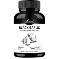 Capsules d'huile d'ail 380mg 500mg, complément pour la croissance des cheveux, vente en gros, capsules d'ail noir inodores