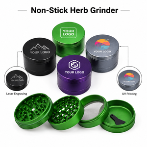 63mm 4 Layer Ceramic Coated <b>Herb</b> <b>Grinder</b> Non-Stick Tobacco Crusher Custom Logo Colorful Zinc Alloy Spice <b>Grinder</b> Wholesale - Product Image 1