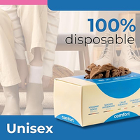 Chaussettes à essai jetables, chaussettes transparentes de couleur chair, chaussettes en stock