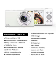 Appareil photo instantané HD DC402 CMOS haute résolution avec zoom optique 7,1x-16x, écran 2"-3", portable pour enfants et étudiants avec flash LED