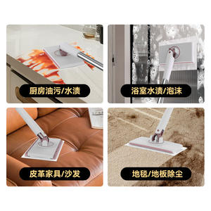 Mini mopa con clip automático para paño, mopa plana de microfibra para limpieza de cocina, baño, sofá y alfombras, reutilizable. - Product Image 1