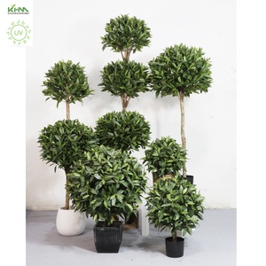 인공 식물 가짜 회양목 토피 리 올리브 팜 삼나무 ficus 나무 가짜 소나무 분재 공예품 식물 야외 실내 장식 - Product Image 3