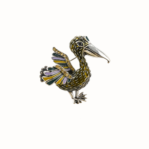 Weiman Nuevo Broche Creativo Retro Único de Aves (Tucán y Cormorán) con Esmalte de Colores y Zirconia Exquisita, Estilo Neutral y Sencillo, para Boda y Niños - Product Image 1