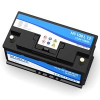 Batterie LiFePO4 108Ah 1360A CC 12.8V avec câbles de démarrage et d'arrêt, nouvelle batterie de remplacement pour véhicules, durée de vie de 3000 cycles, garantie 3 ans